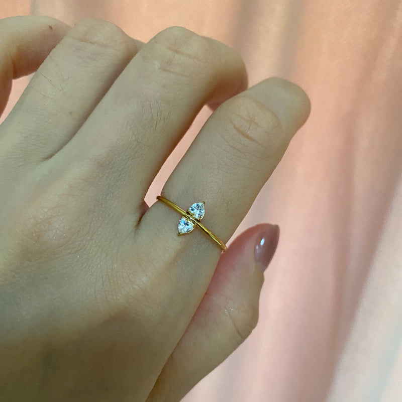 Dual Stone Wrap Ring