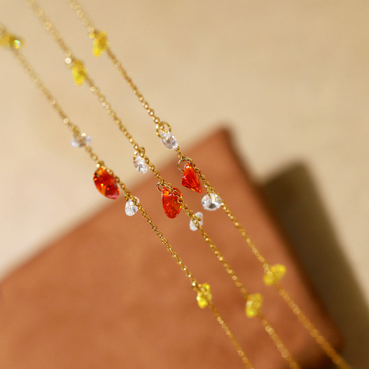 Confetti Charm Drop Necklace