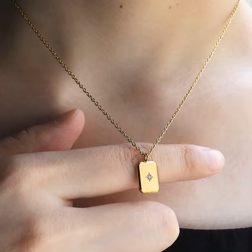 18k Gold Plated Minimalist Star Necklace