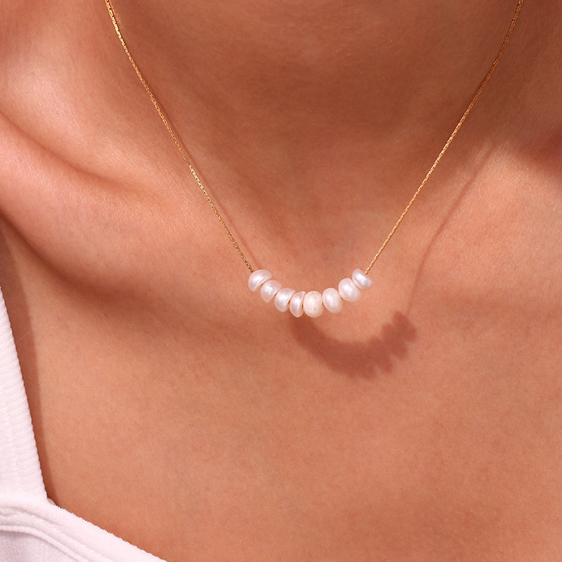 Pearl Cluster Chain Necklace