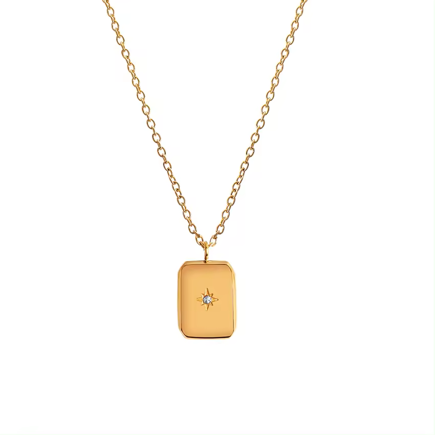 18k Gold Plated Minimalist Star Necklace
