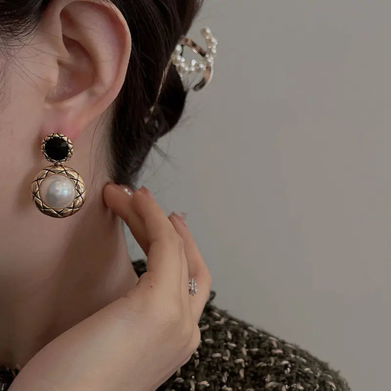 Alloy Antique Gold Drop Earrings