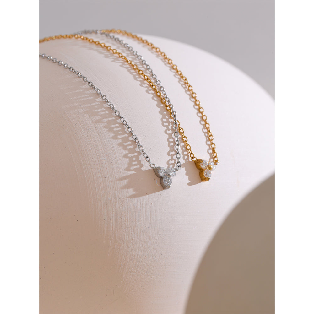 Trinity Crystal Petal Necklace