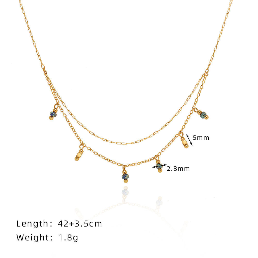 Cascade Teal Drop Necklace
