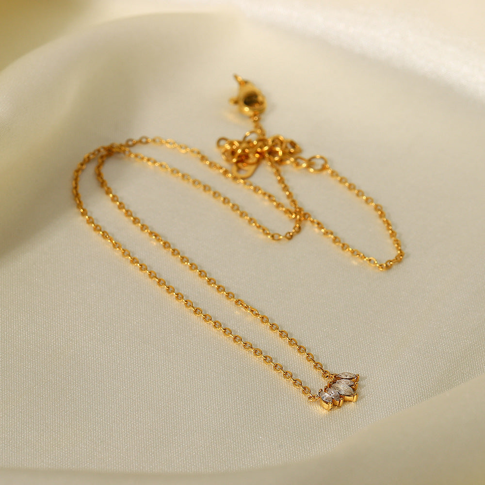Marquise Petal Cluster Necklace