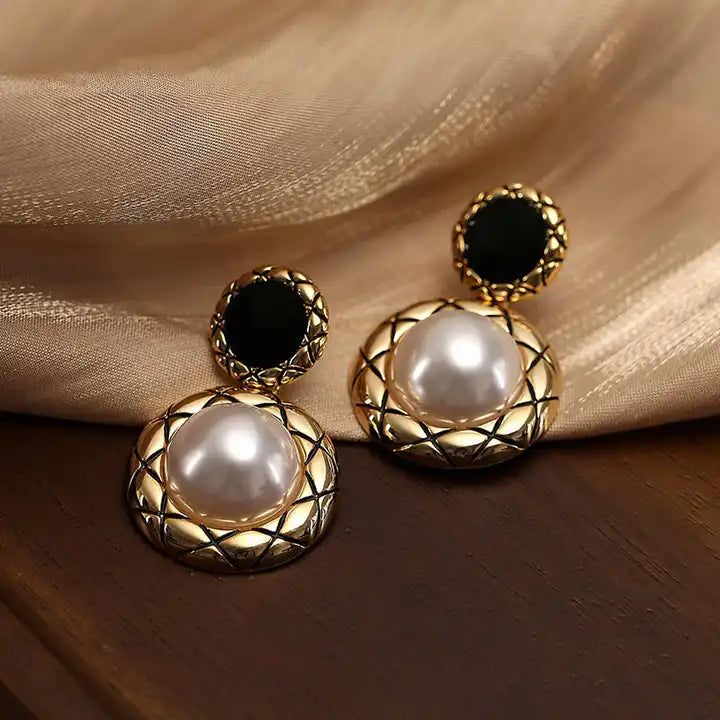 Alloy Antique Gold Drop Earrings