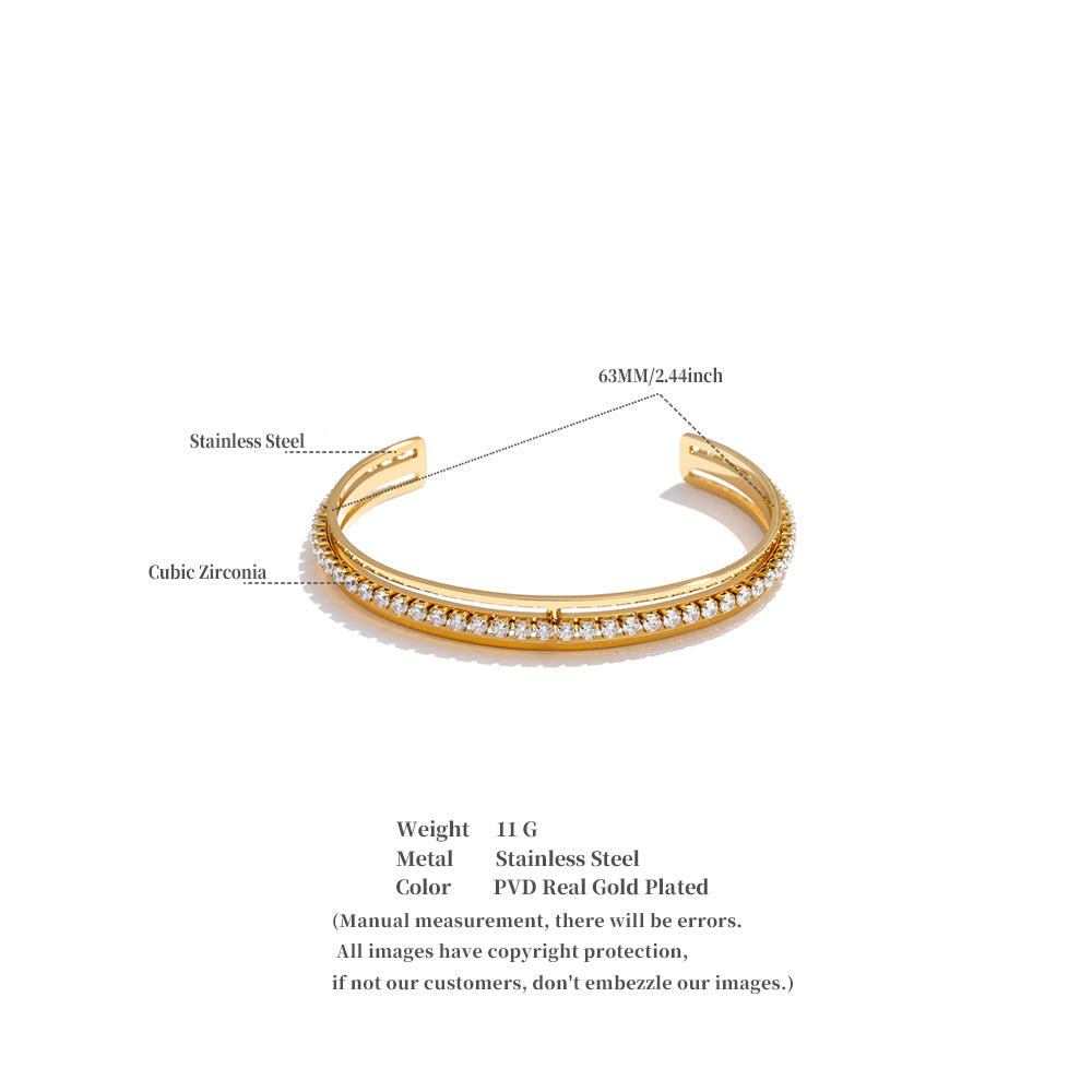 Dual Rail Crystal Bracelet