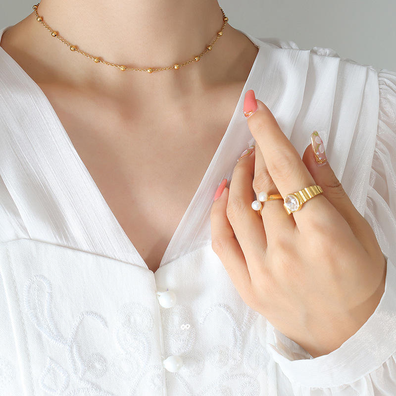 Celeste Beaded Chain Necklace