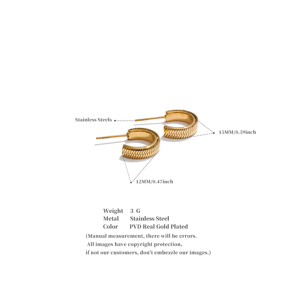 Chevron Hoop Earrings