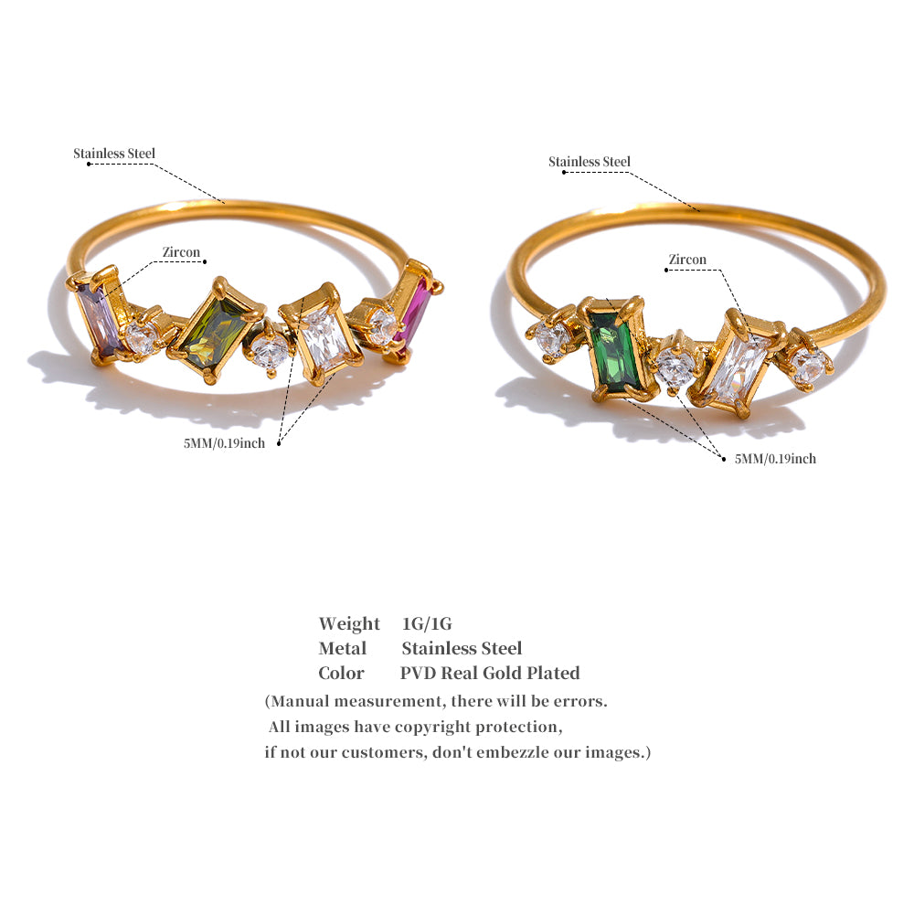 Quadra Mosaic Crystal Ring