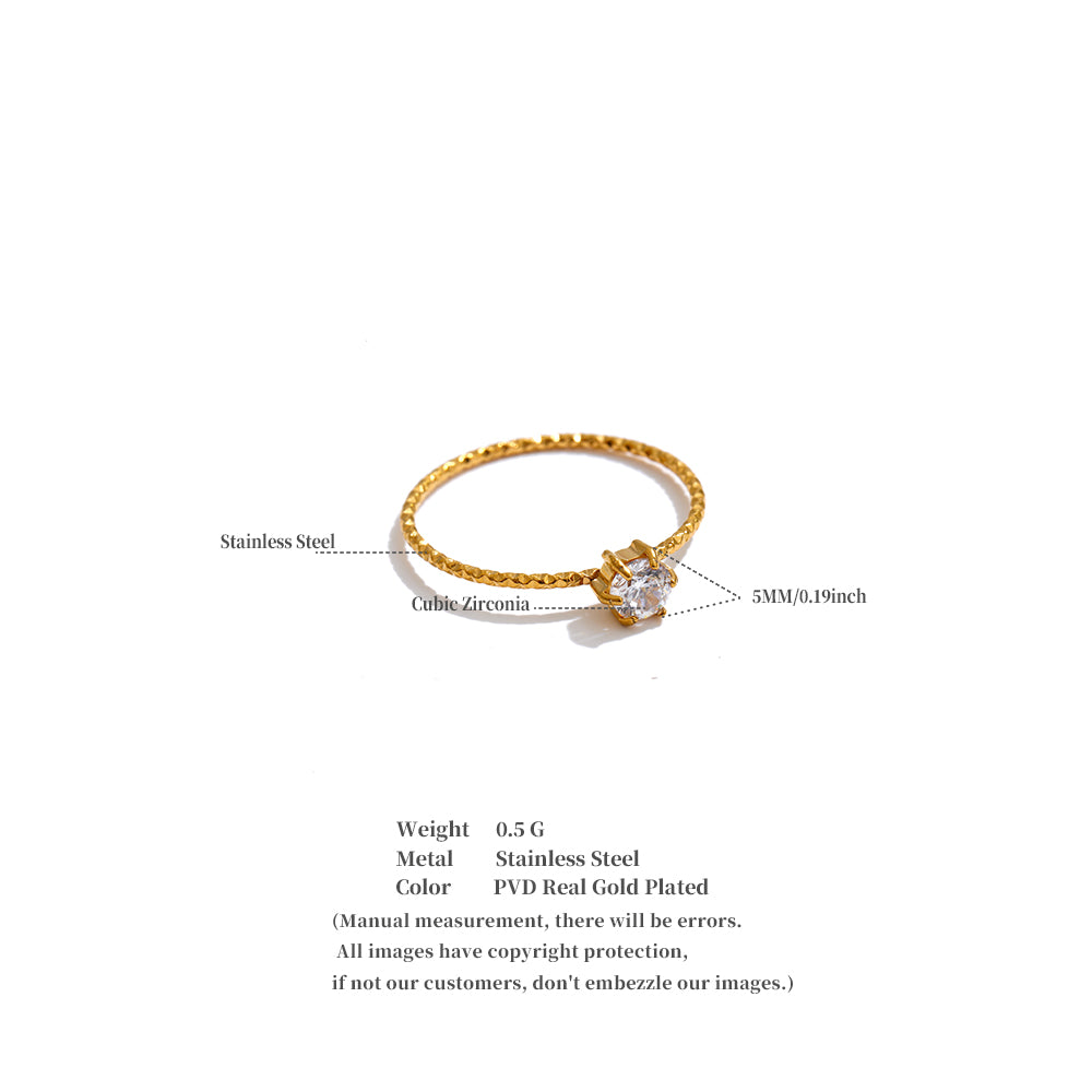 Torsade Solitaire Ring