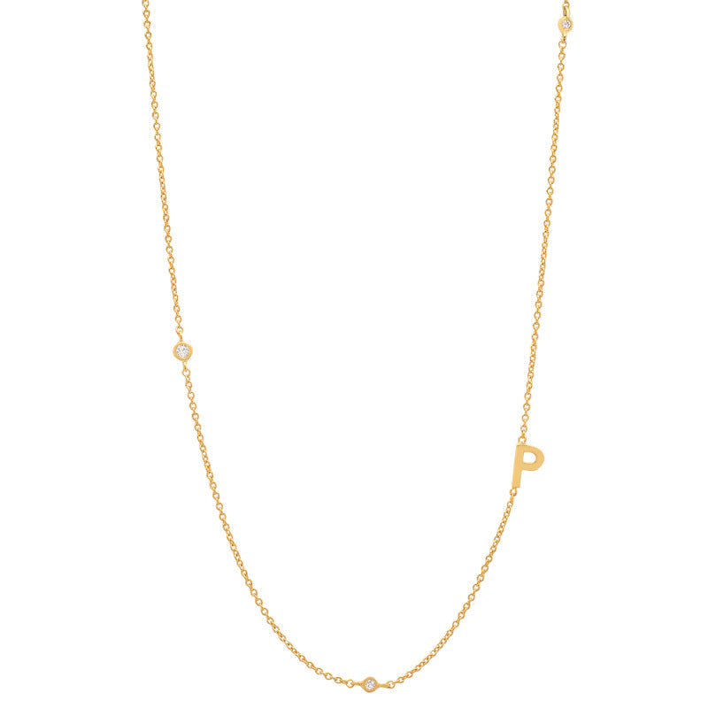 18k Gold Plated Alphabet Dainty Necklace