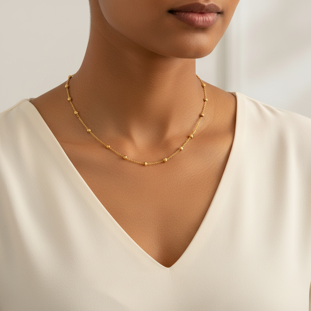 Celeste Beaded Chain Necklace