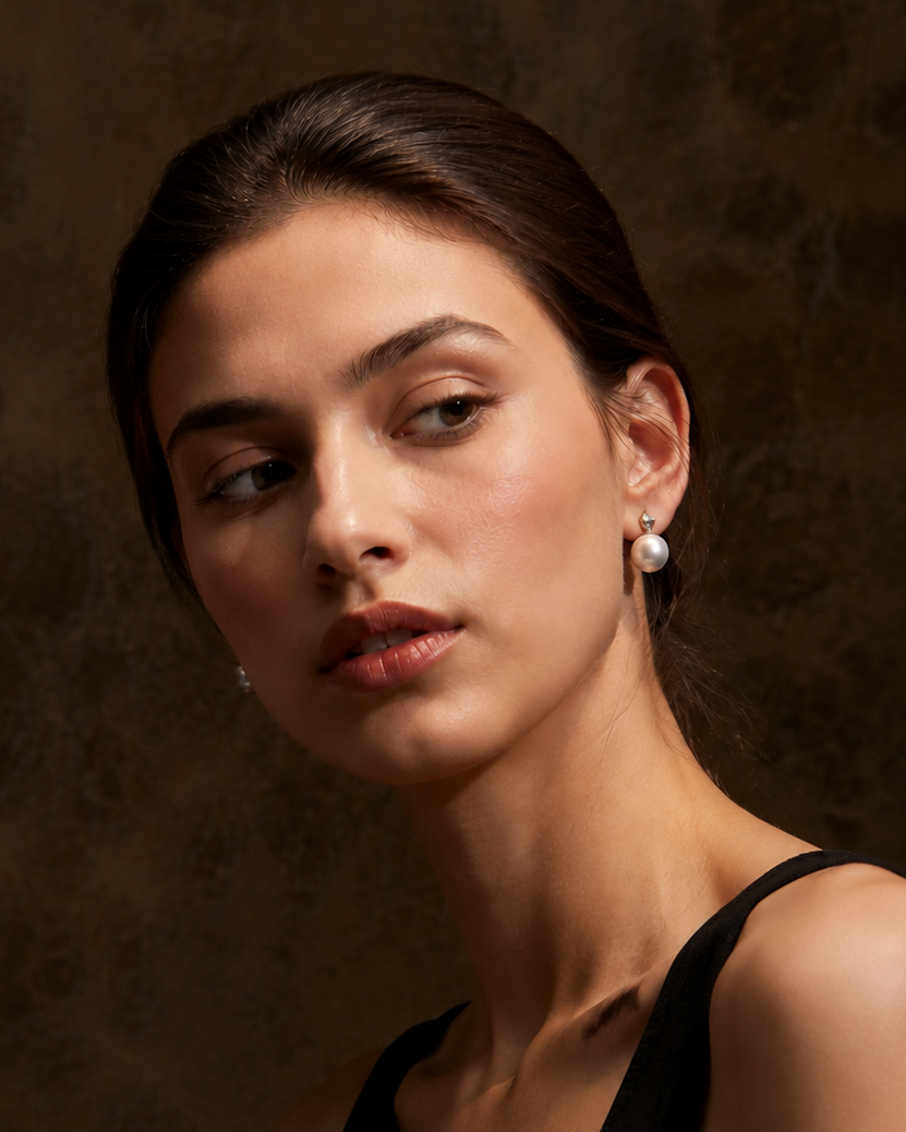 Luminous Pearl Drop Studs