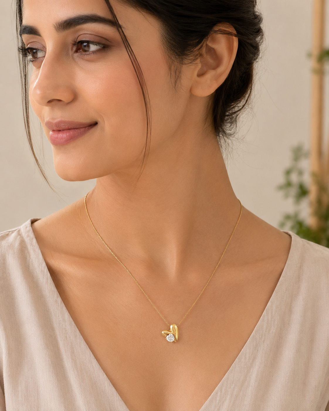 Heart Warming Crystal Necklace