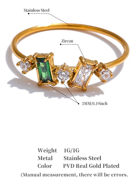Duo Mosaic Crystal Ring