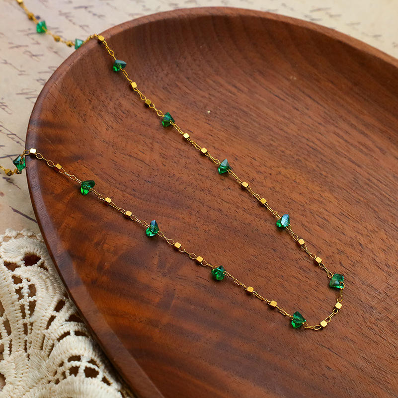 Jardin Emerald Crystal Necklace