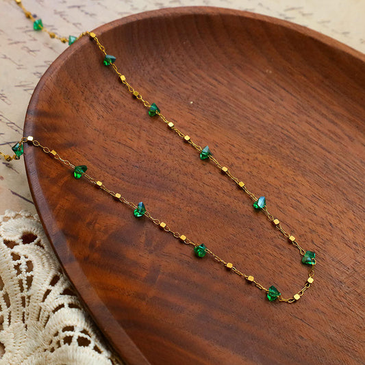 Jardin Emerald Crystal Necklace