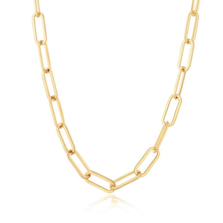 18K Gold Filled Paper Clip Link Chain Necklace