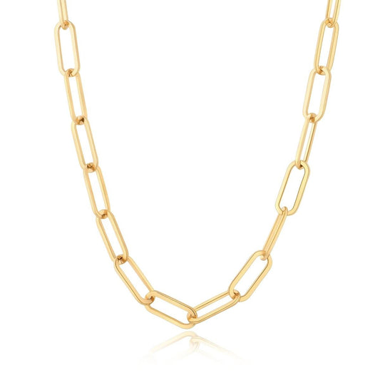 Bold Interlocking Oval Necklace