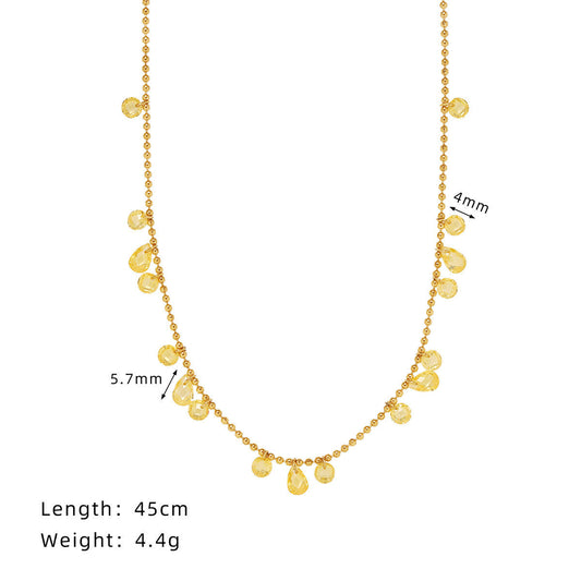 Soleil Citrine Drop Necklace