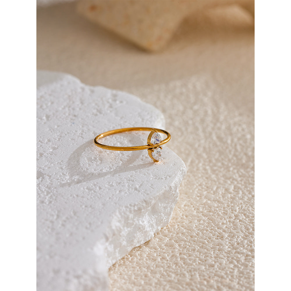 Embracing Twin Hearts Ring