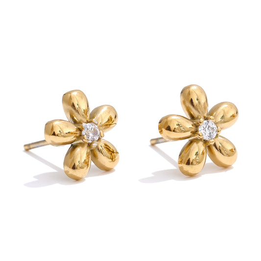Daisy Gold Petal Studs