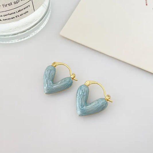 Blue Heart Shape Earrings