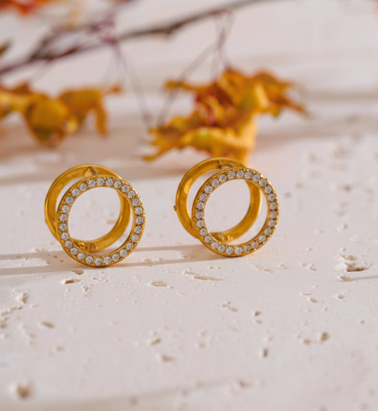 Crystal Circle Studs