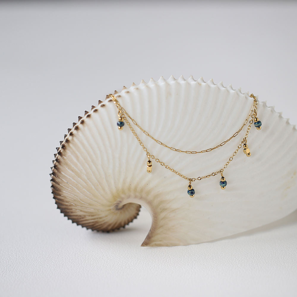 Cascade Teal Drop Necklace