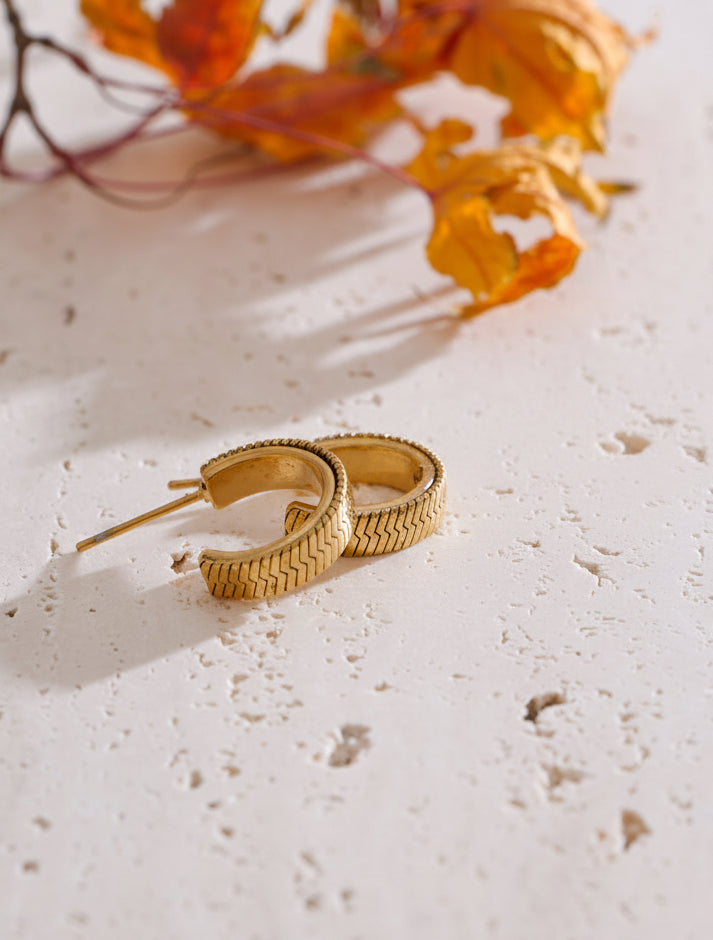Chevron Hoop Earrings
