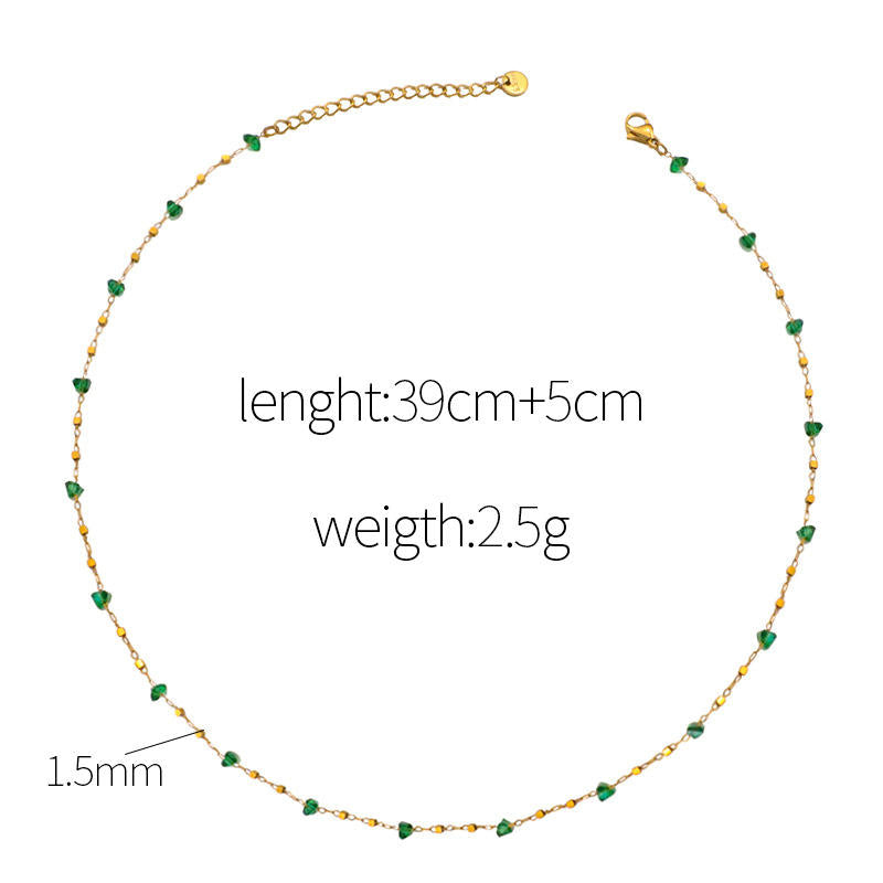 Jardin Emerald Crystal Necklace
