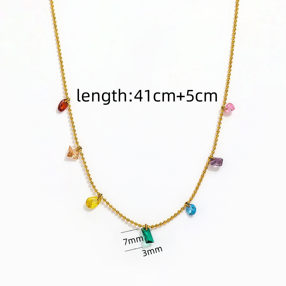 Rainbow Gemstone Necklace