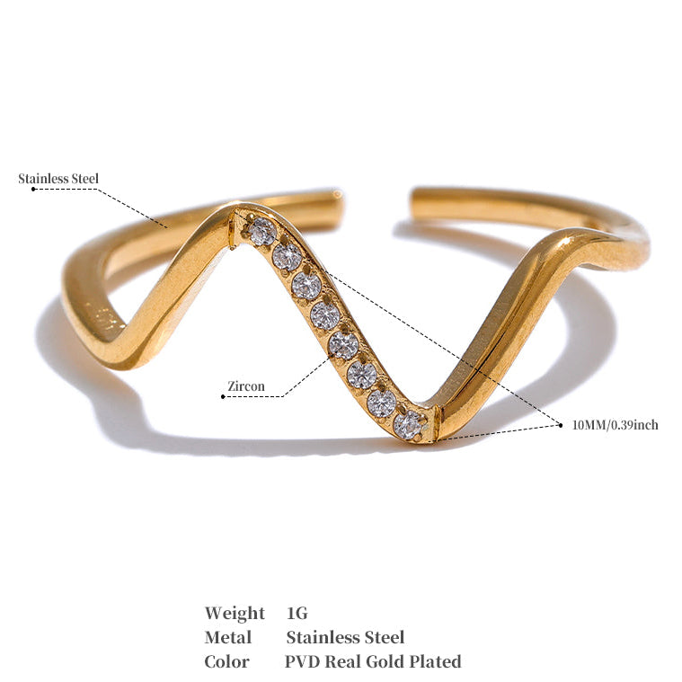 Sinuous Open Band Ring