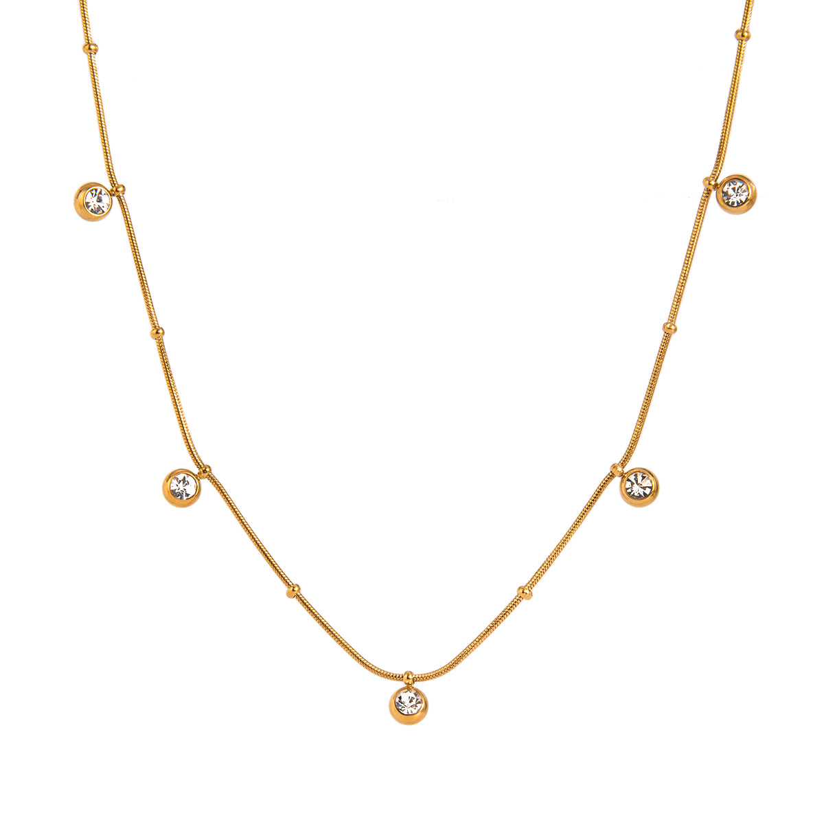 Constellation CZ Station Necklace