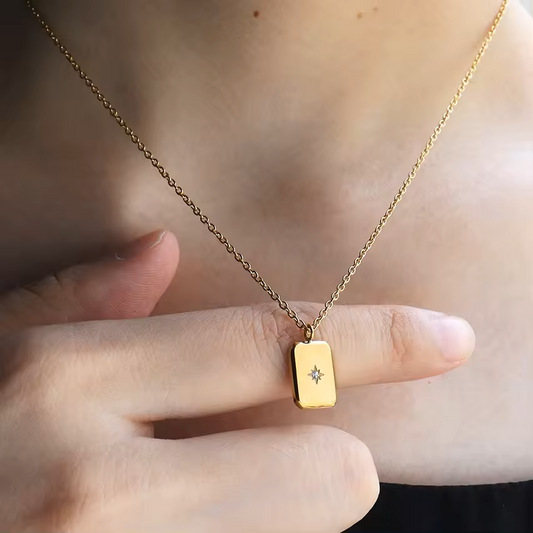 18k Gold Plated Minimalist Star Necklace