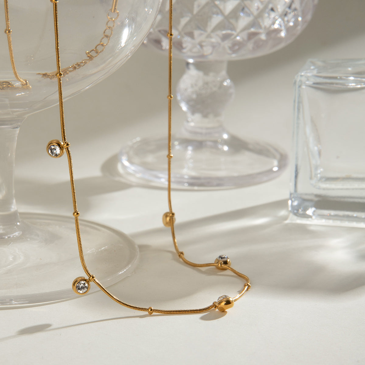 Constellation CZ Station Necklace