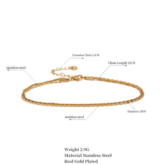 Dainty Double Chain Anklet