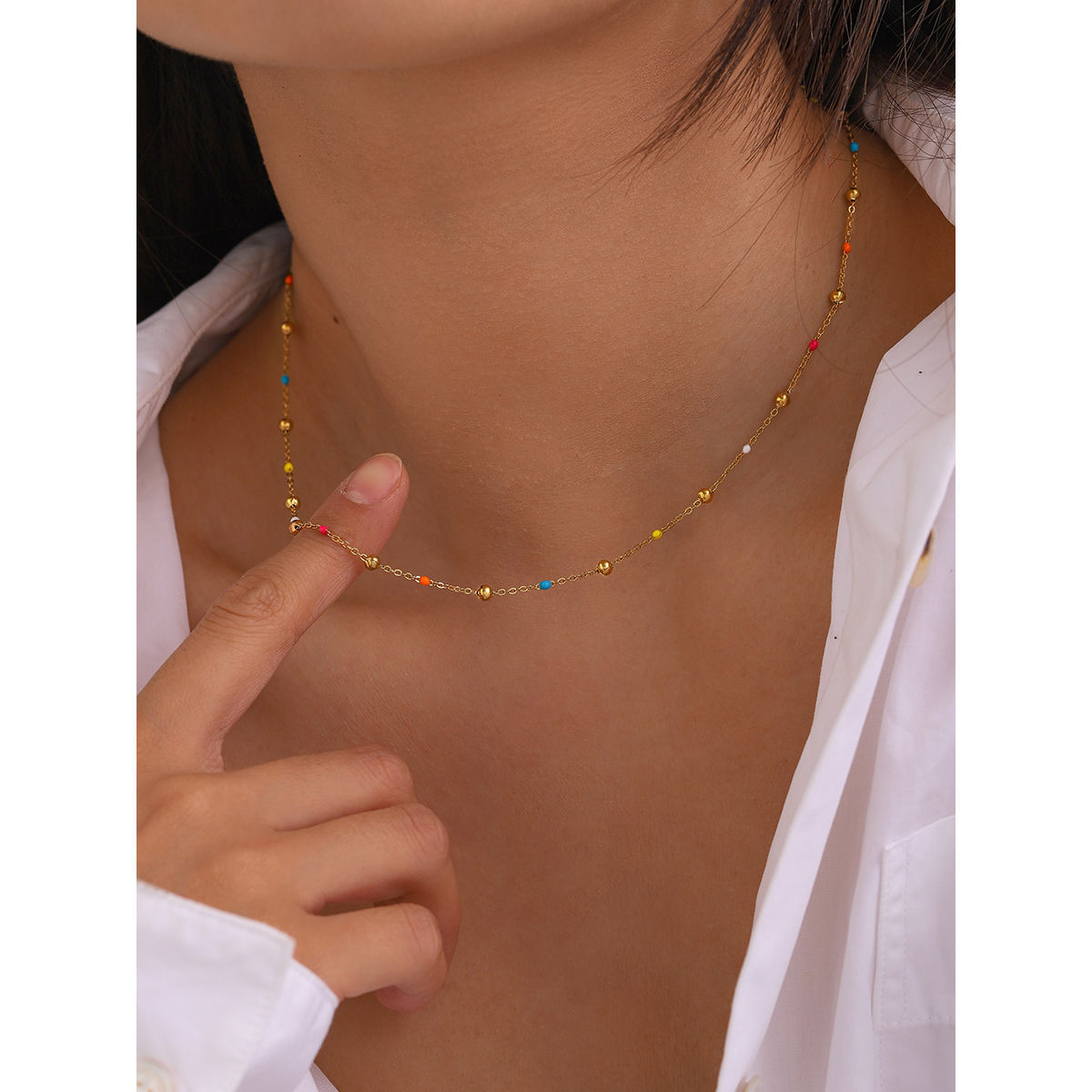 Fiesta Enamel Bead Necklace