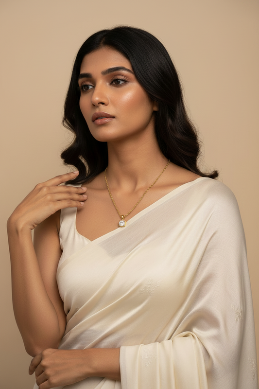 Cushion Cut Solitaire Necklace