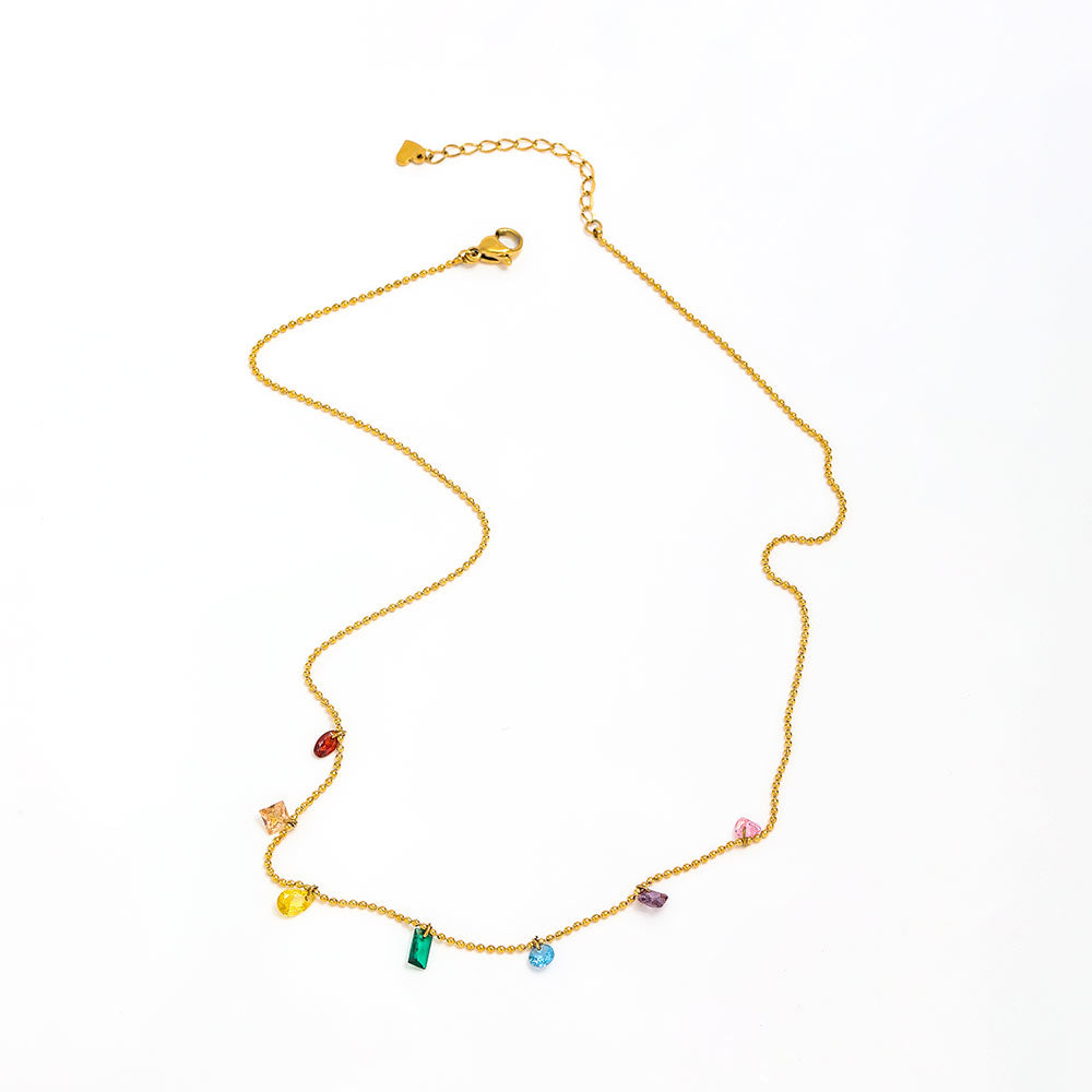 Rainbow Gemstone Necklace