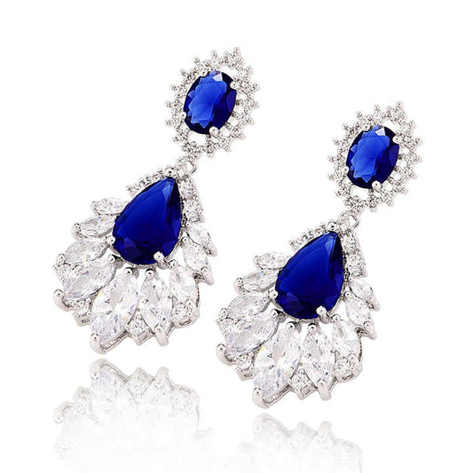 Crystal Stones Dangle Earrings
