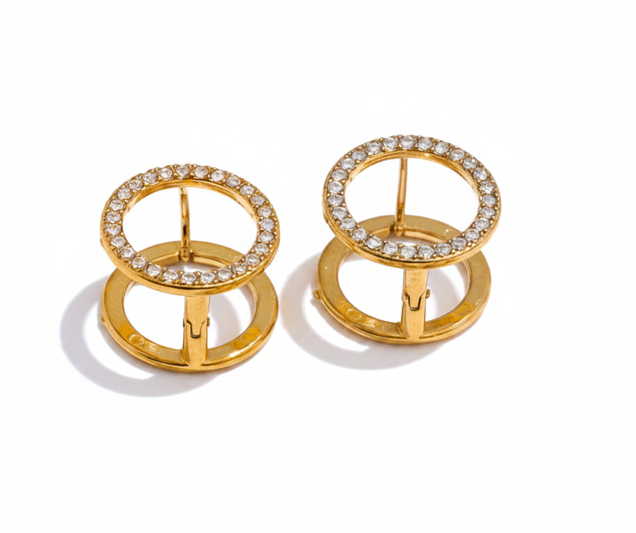 Crystal Circle Studs
