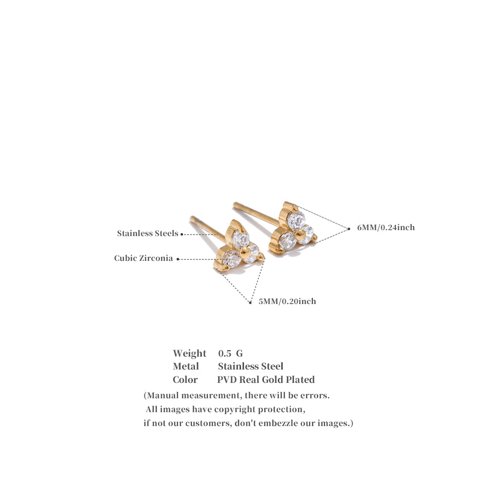 Tri-Crystal Constellation Studs