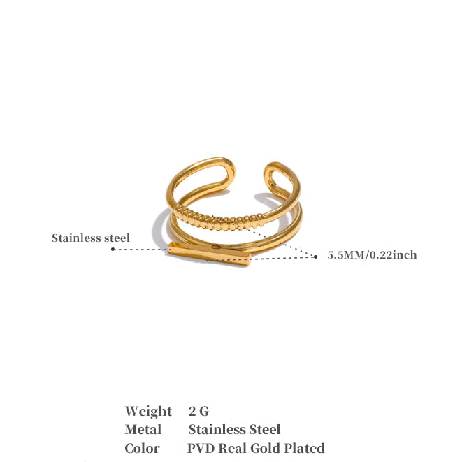 Duo Open Band Ring
