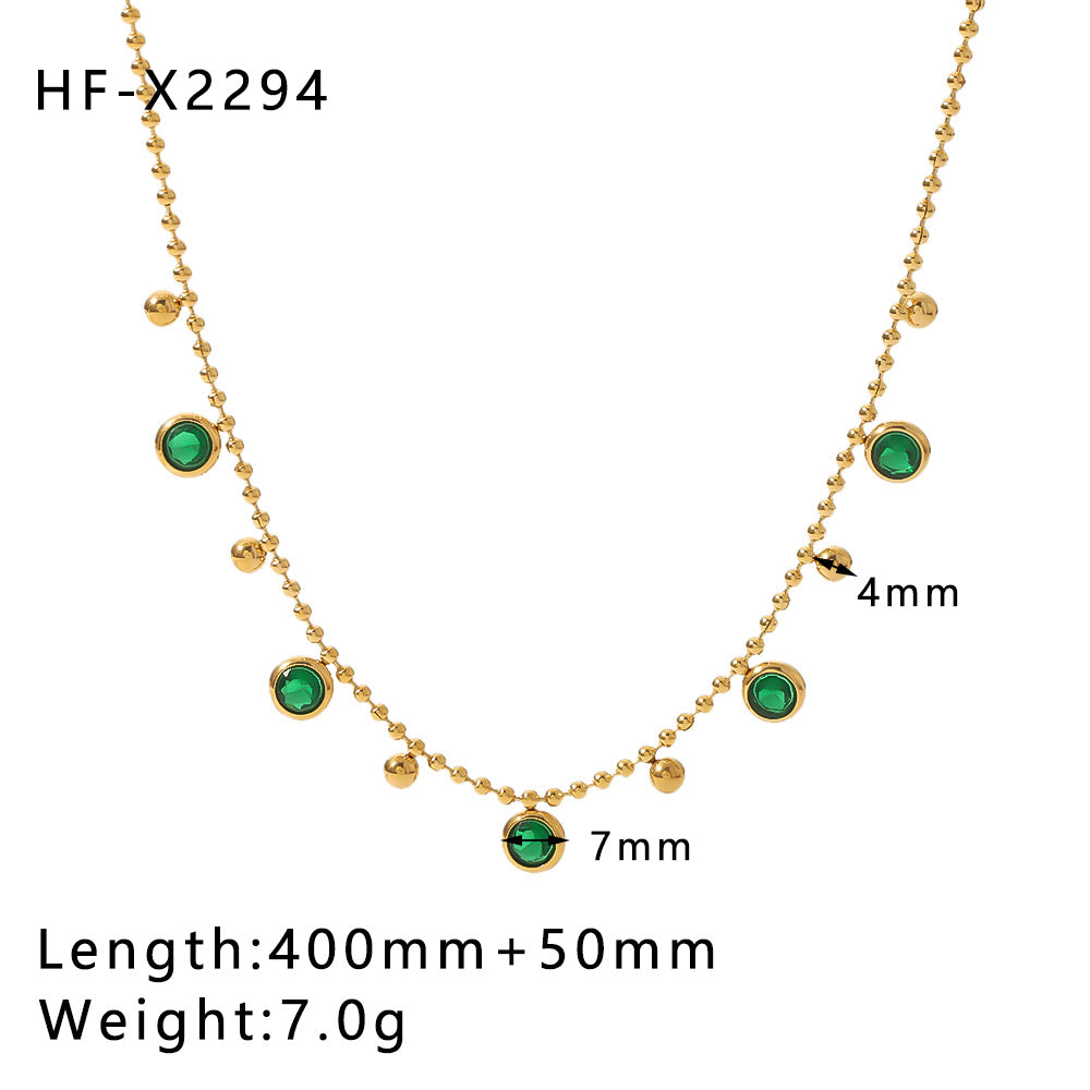 Floating Emerald Crystal Necklace