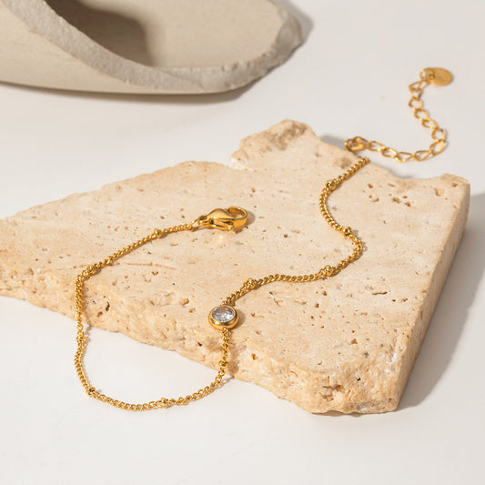 18k Gold Plated Stainless Steel Waterproof Anklet