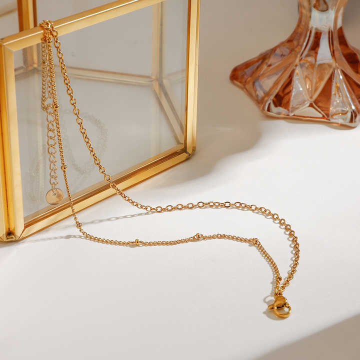18K Gold-Plated Stainless Steel Braided Chain Daily Anklet