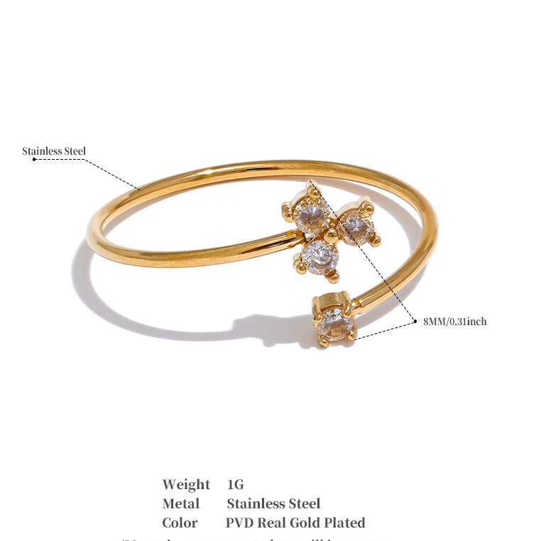 Floret Open Band Ring
