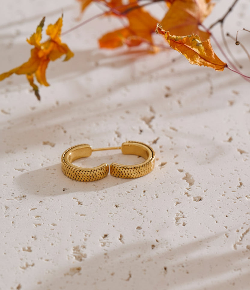 Chevron Hoop Earrings